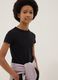 Girls&rsquo; black stretch cotton regular-fit T-shirt_0