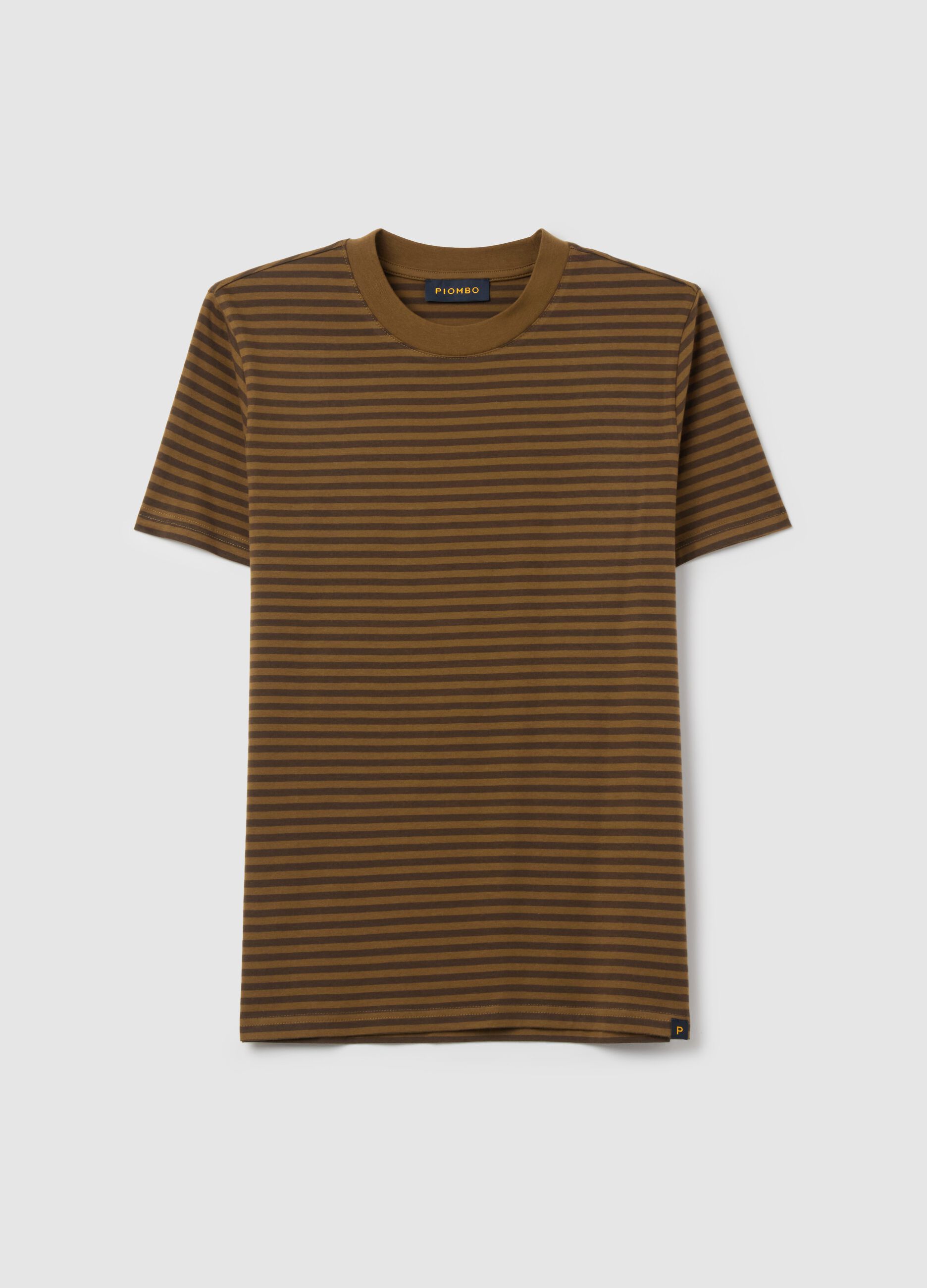 Striped T-shirt with round neck