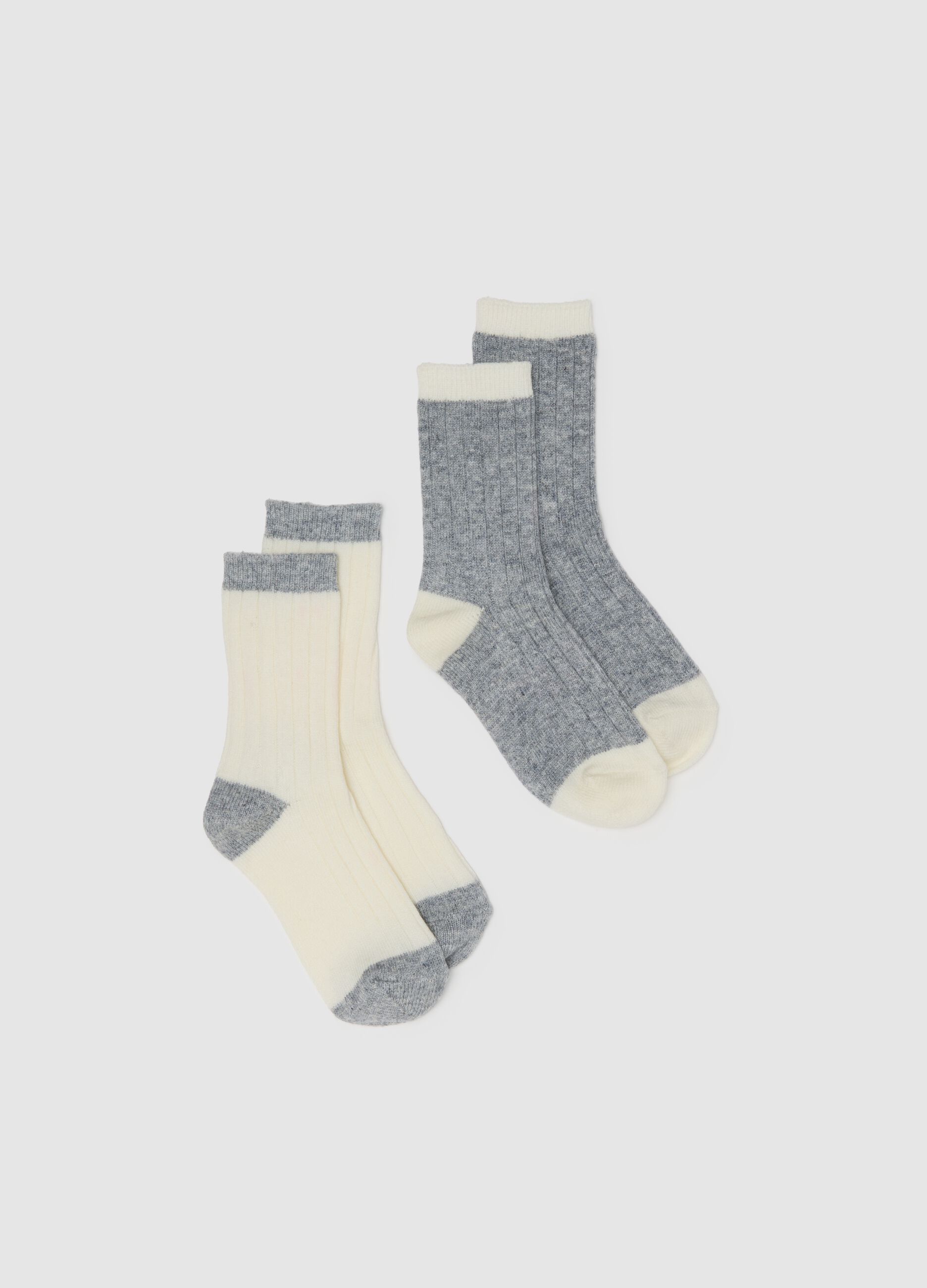 Multicolour elasticated socks twin pack