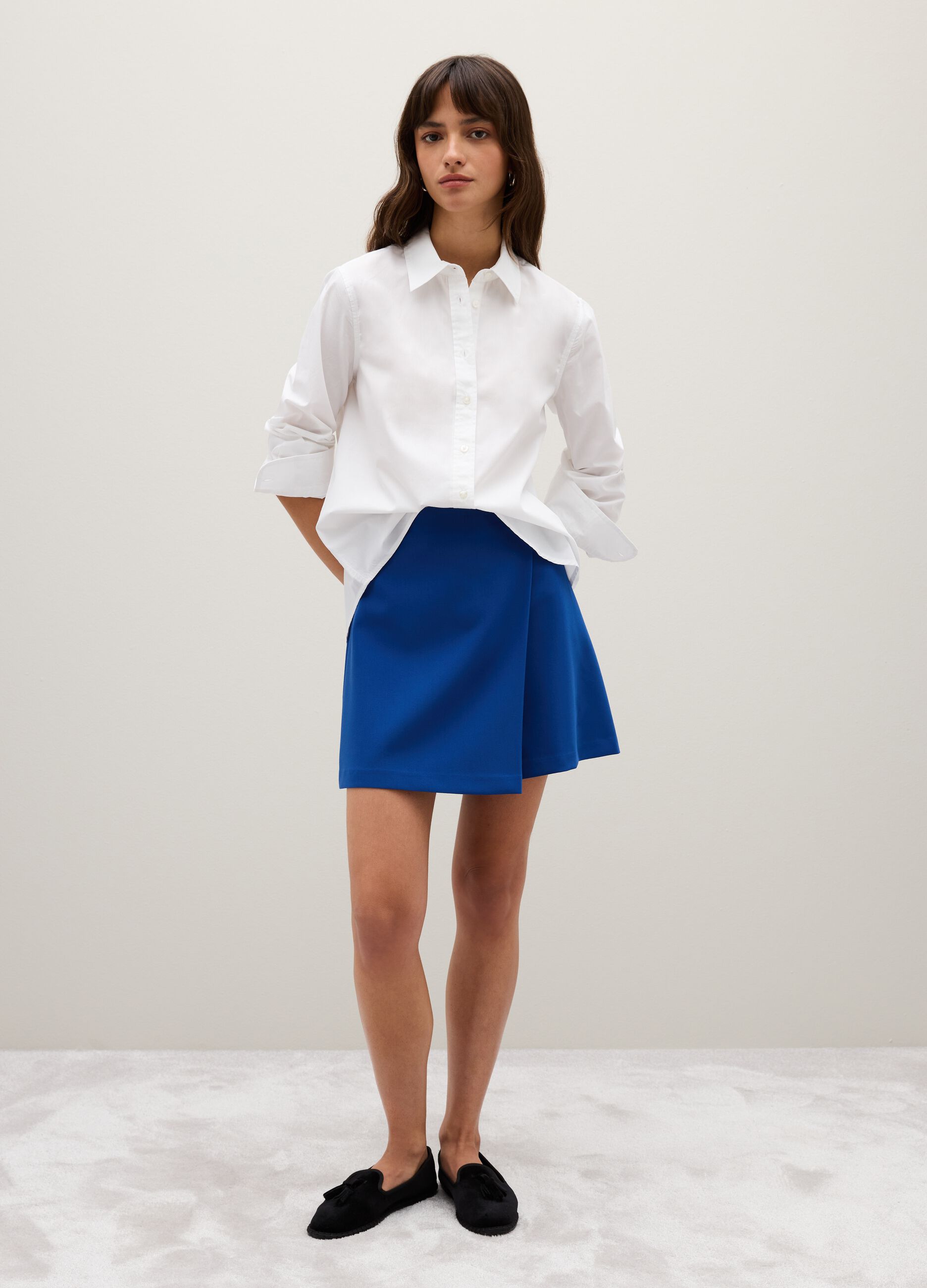 White pure cotton regular fit shirt