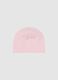 Pink stretch cotton girl's hat with Stitch decoration_1