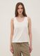 White stretch viscose tank top, regular fit_2