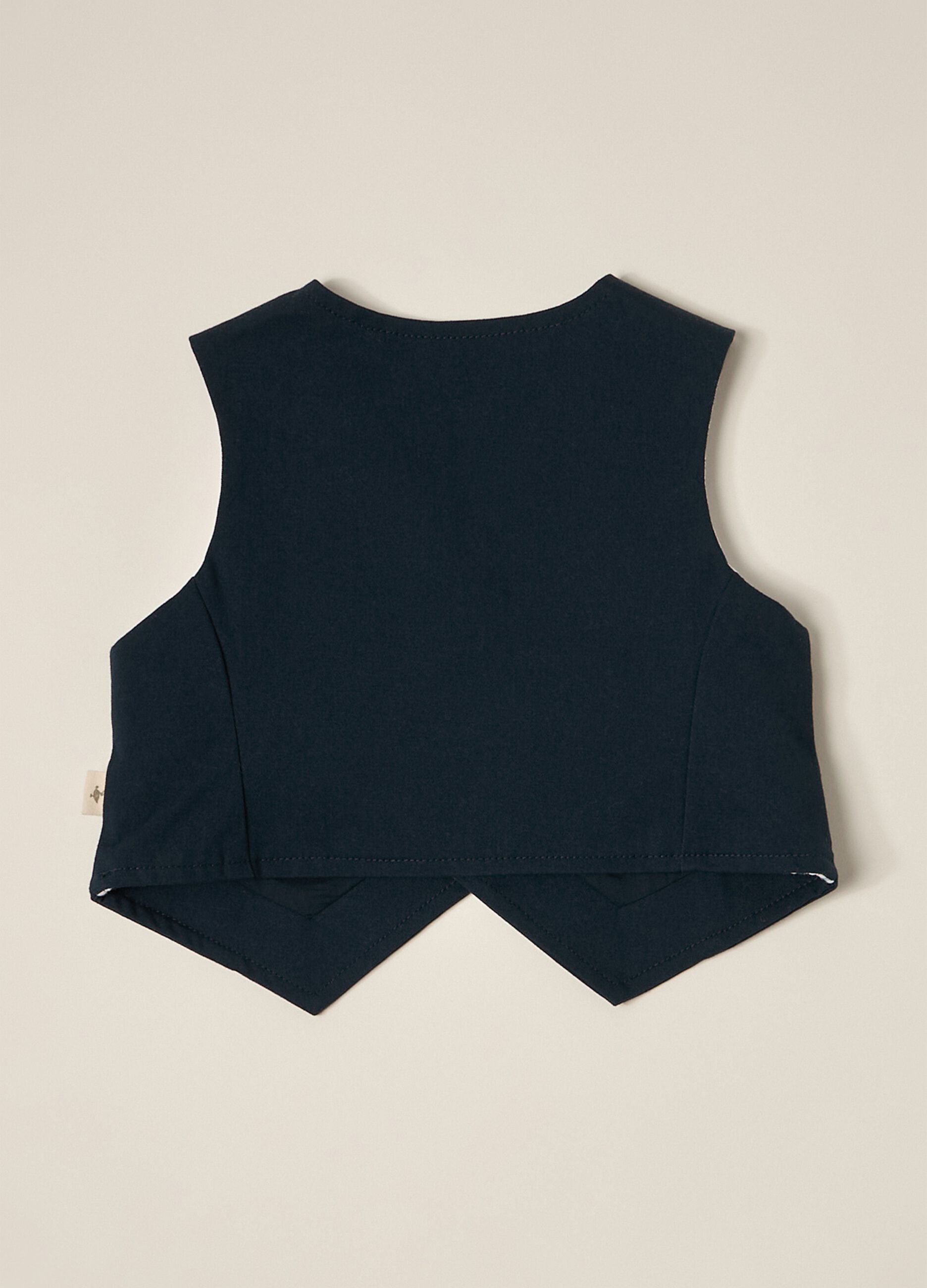 IANA newborn boy gilet in Milano stitch