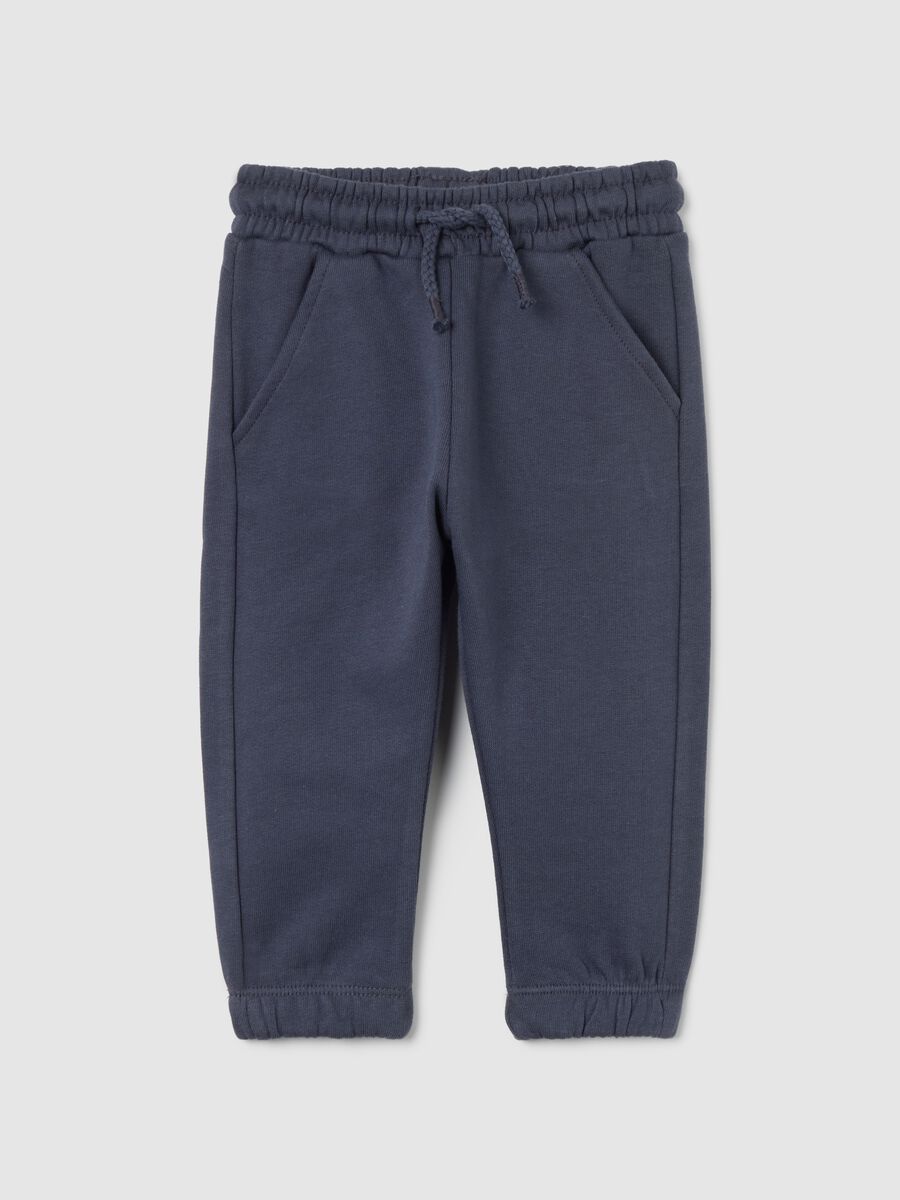 Pantaloni da bimbi in puro cotone grigi regular fit_0