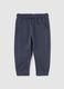 Children's grey regular fit pure cotton trousers_0