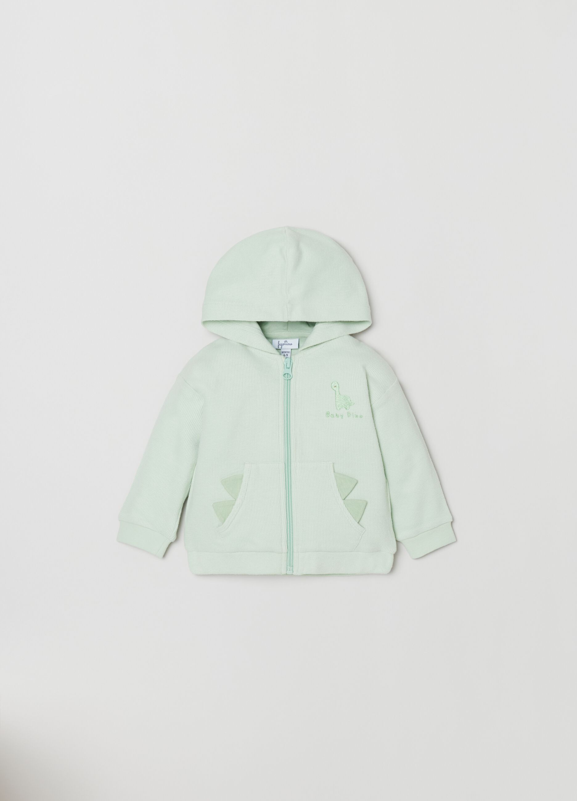 Full-zip con cappuccio e applicazione cresta_0
