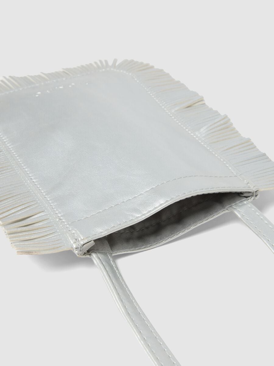 Silver fringe handbag for girls_2