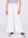 White trousers in denim with wide legs_1