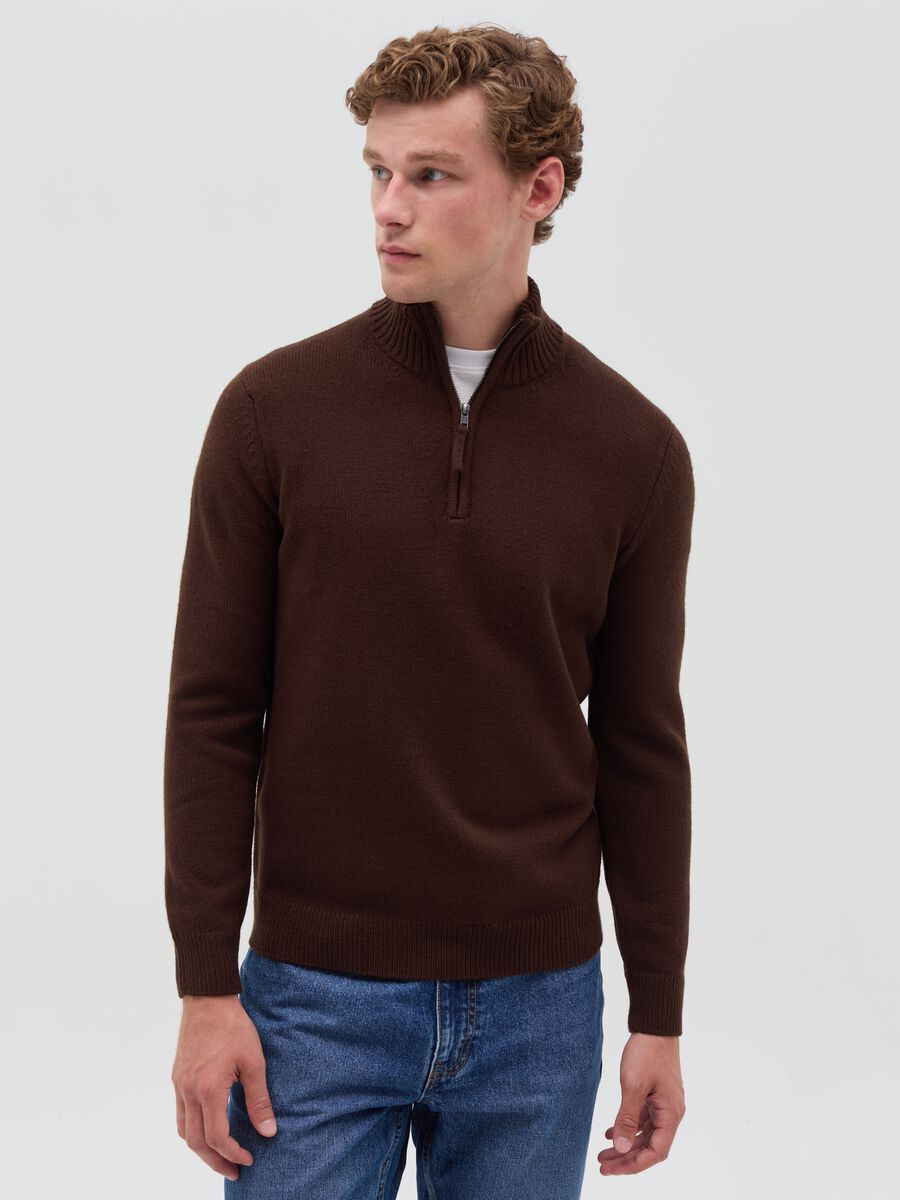 Pullover with half-zip neckline_0