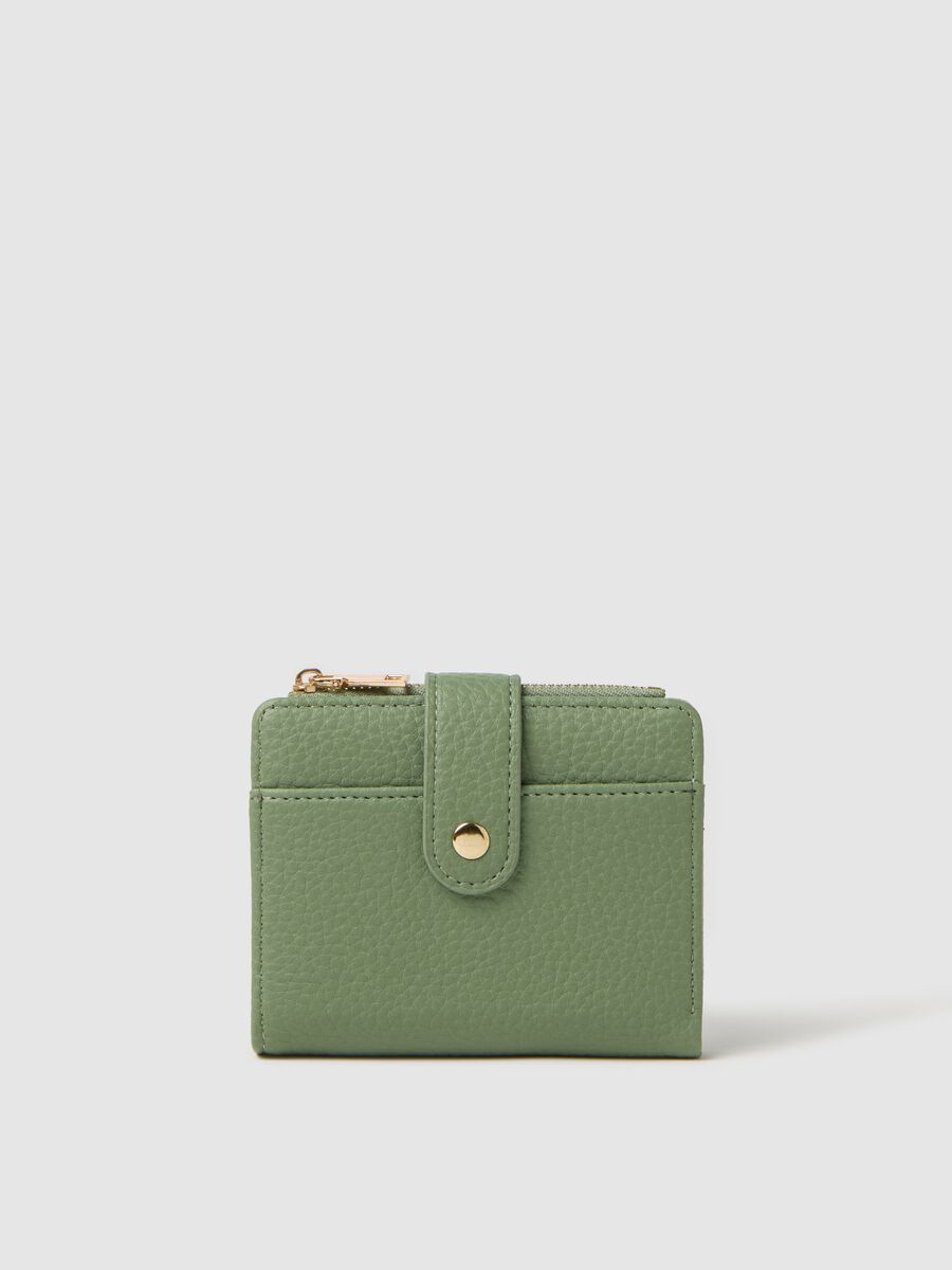Green textured-effect wallet_0