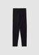 Black skinny leggings in stretch organic cotton blend for girls_1
