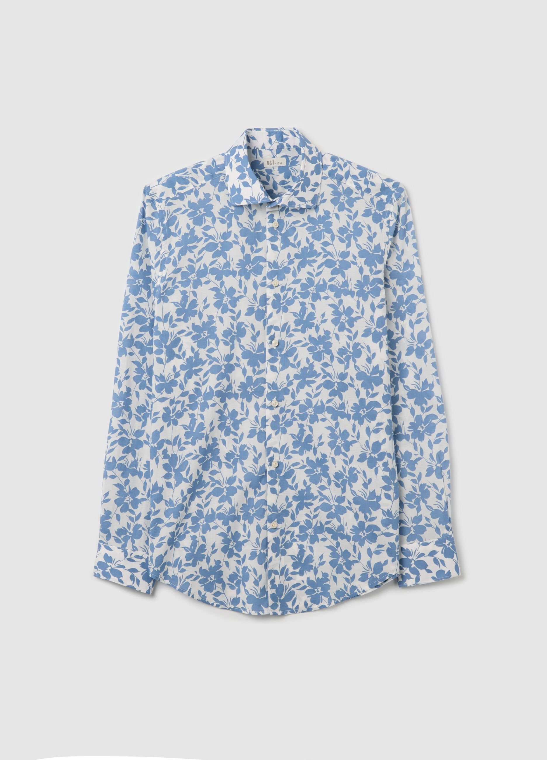 Men’s multicoloured slim fit shirt in 100% cotton