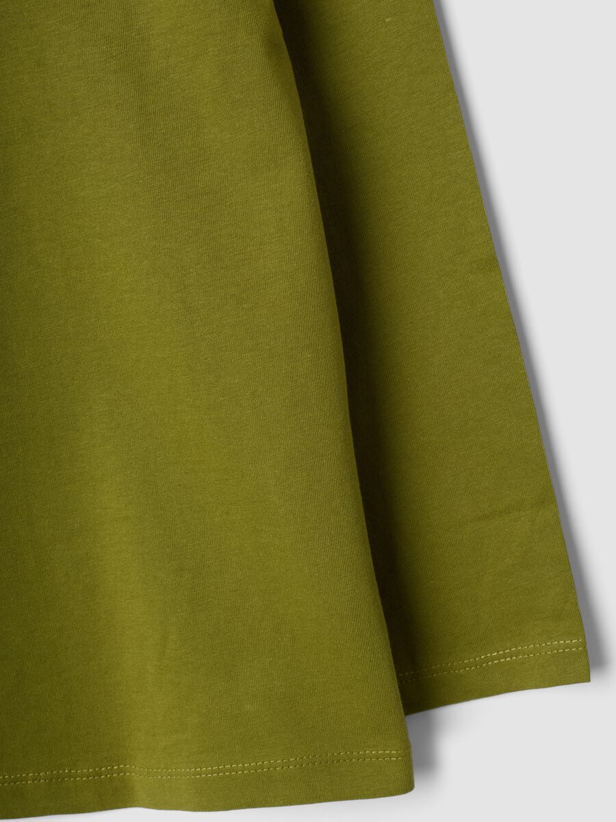 Green long-sleeve organic cotton T-shirt_3