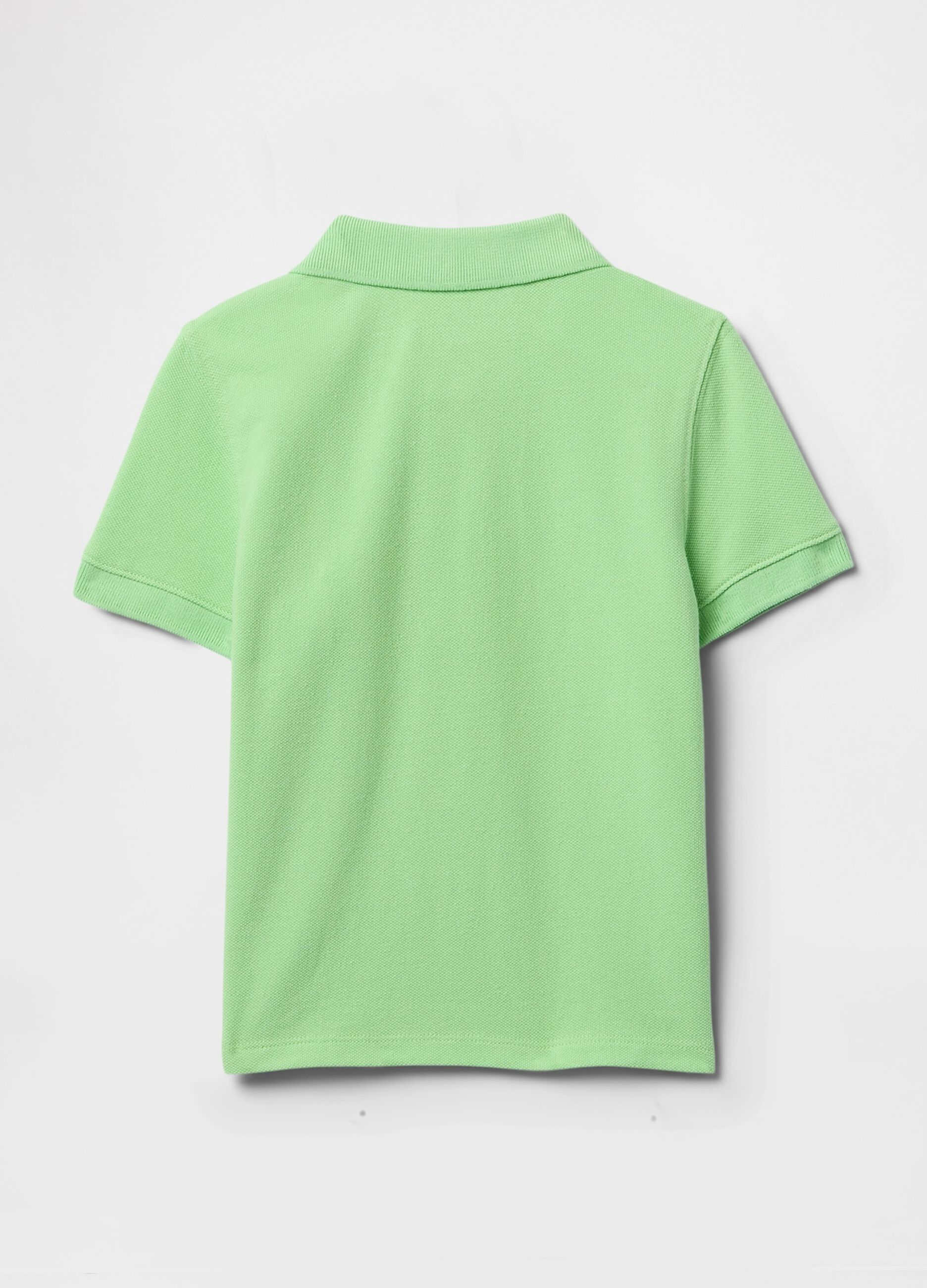 Cotton polo shirt with embroidered teddy bear