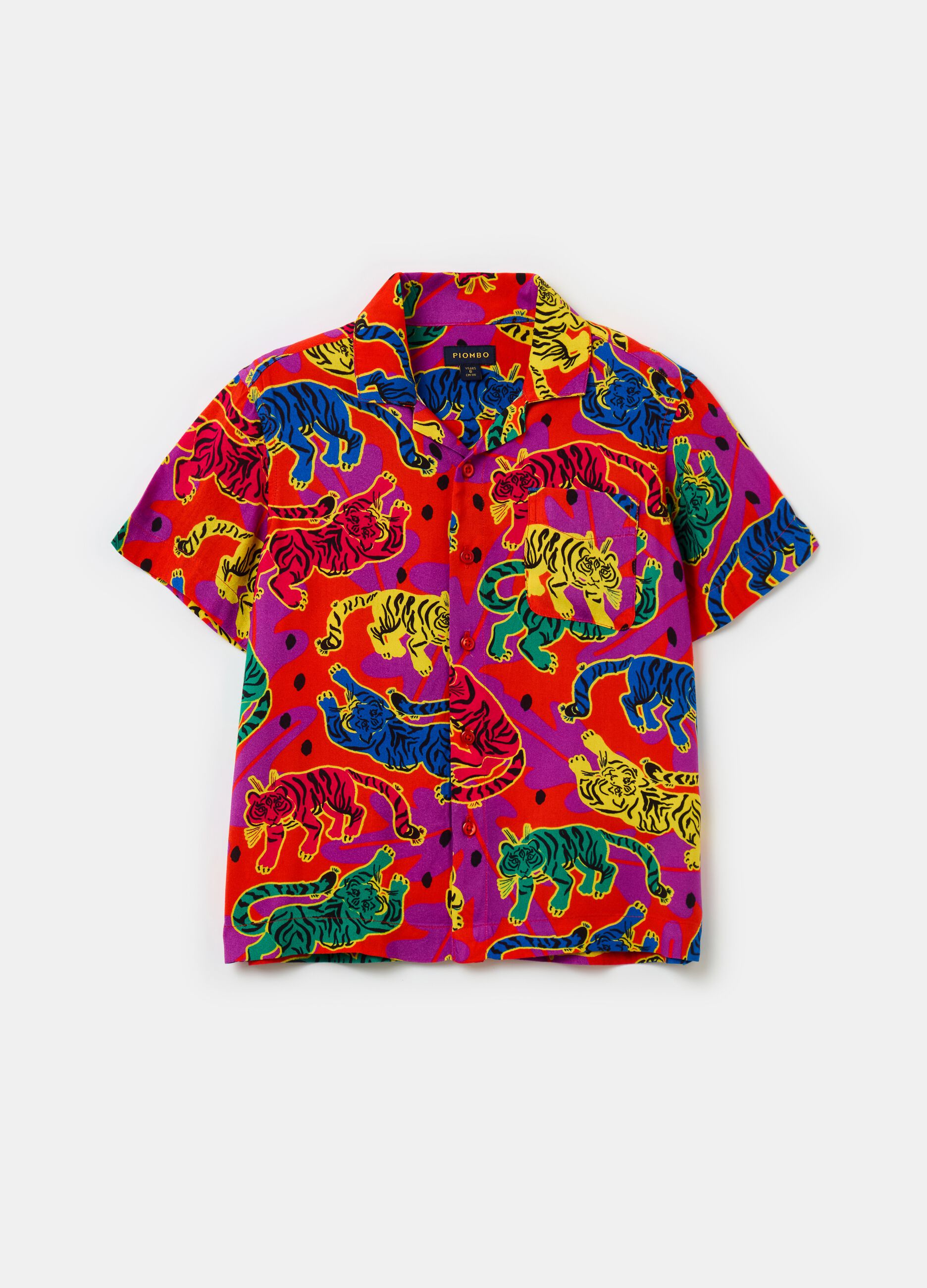 Shirt with tigers print