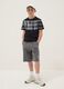 Grey pure cotton comfort fit shorts for boys_0