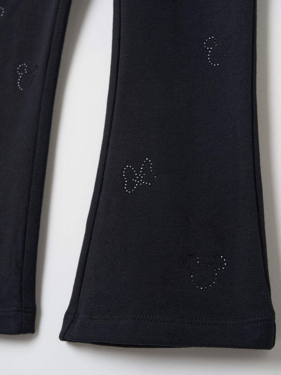 Flare-fit treggings with diamanté Minnie Mouse_3