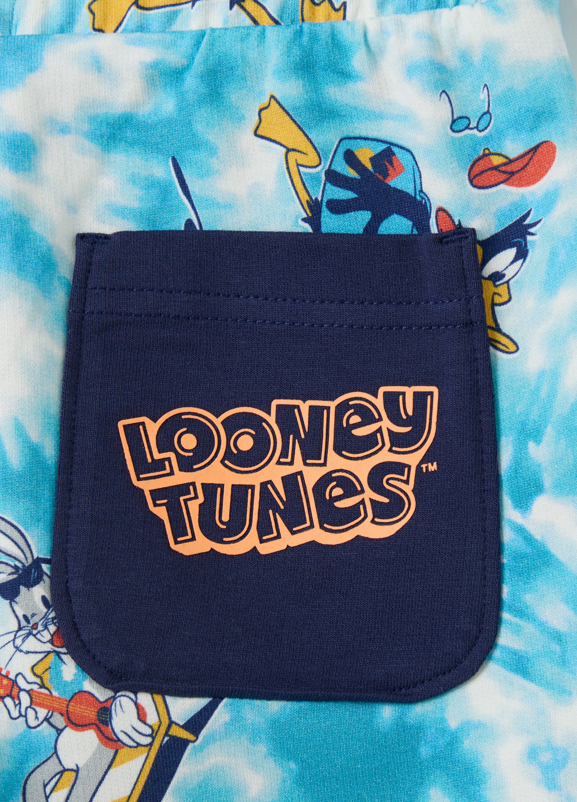 Cotton shorts featuring Looney Tunes print