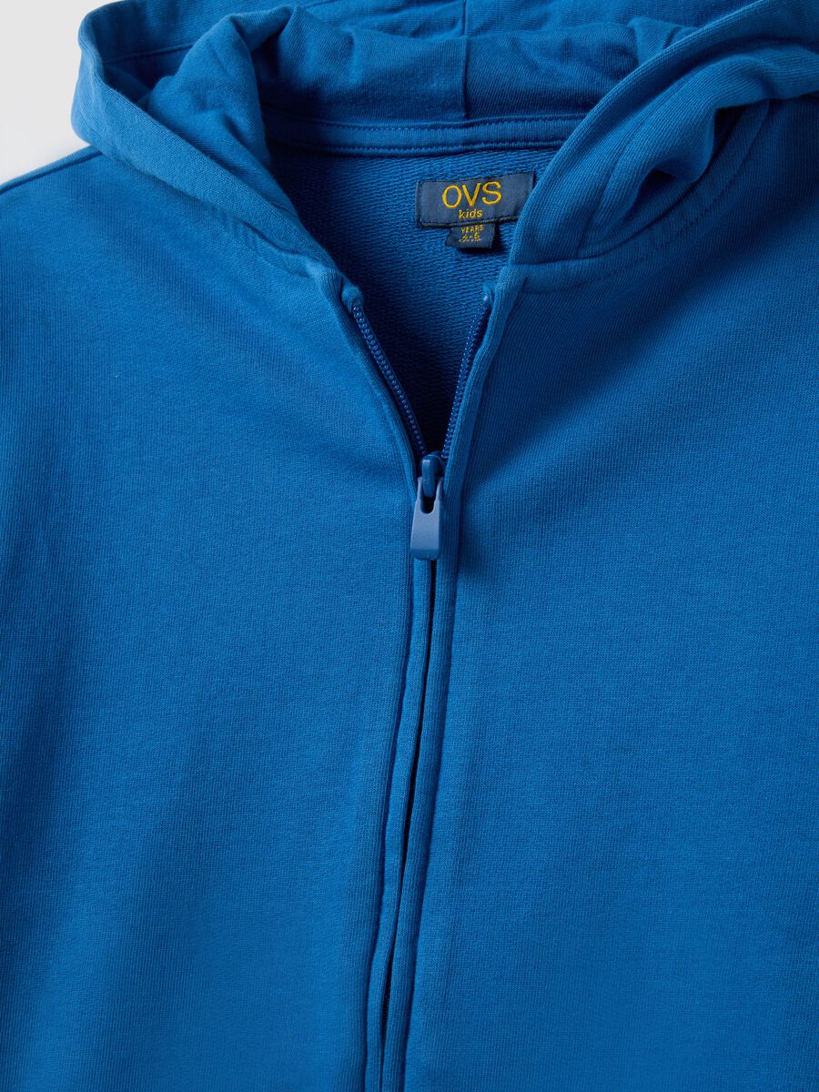 Children's blue cotton hoodie regular fit_2