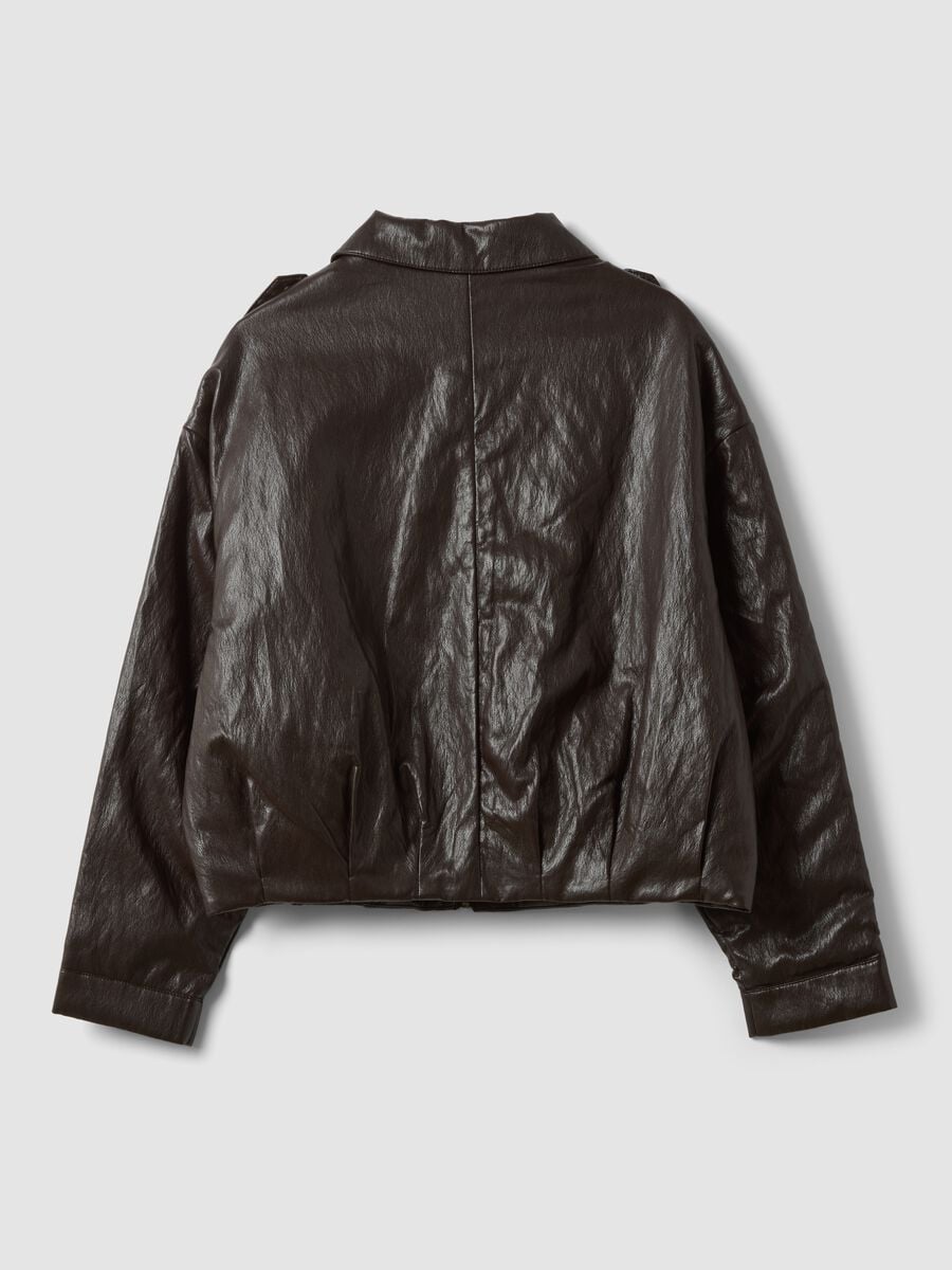 Brown cotton-blend zip jacket, regular fit_6
