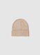 Beige stretch hat with embellishments_0