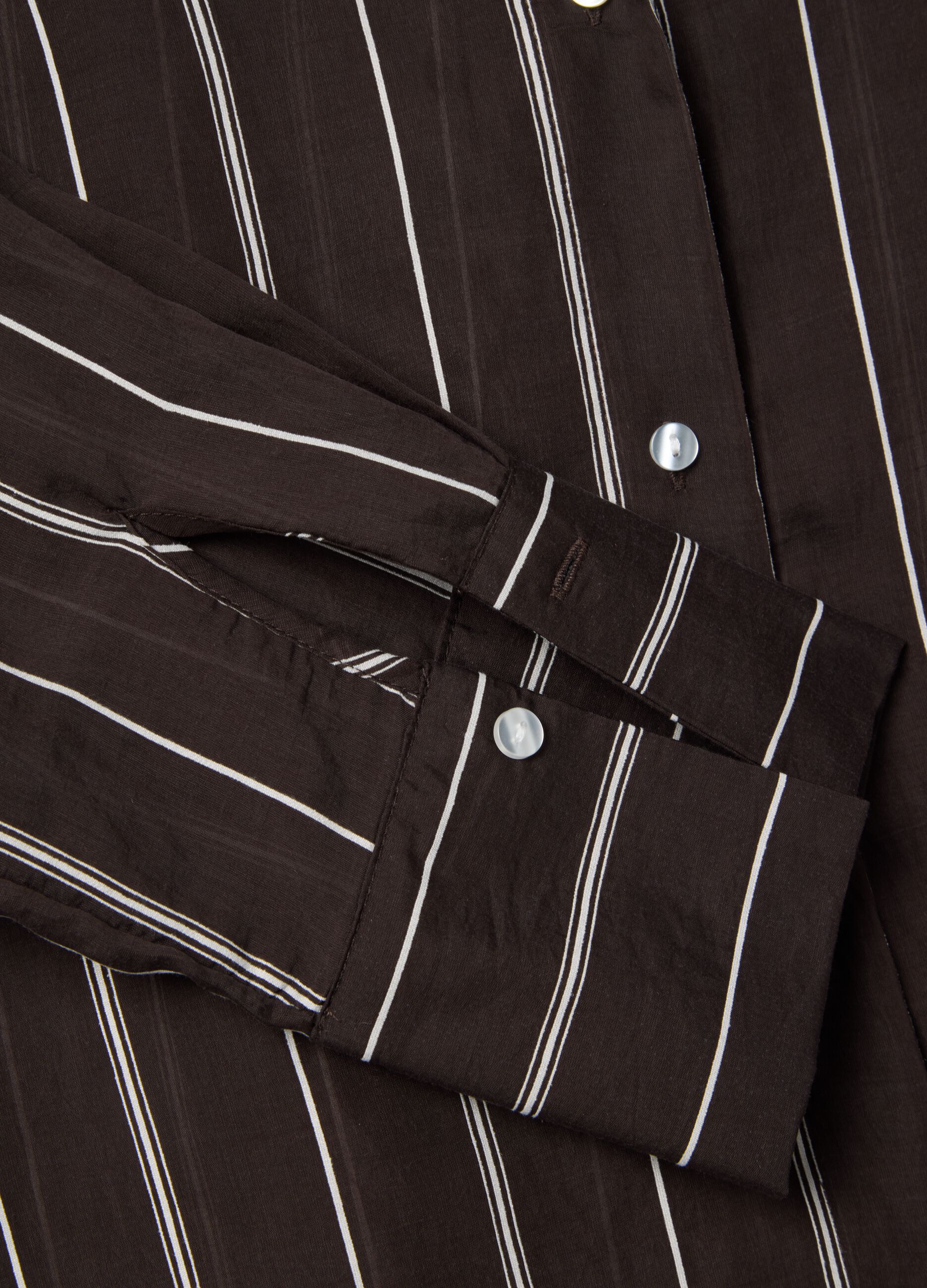 Camicia in misto lyocell a righe multicolor regular fit