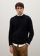 Black pure cotton sweater regular fit_1