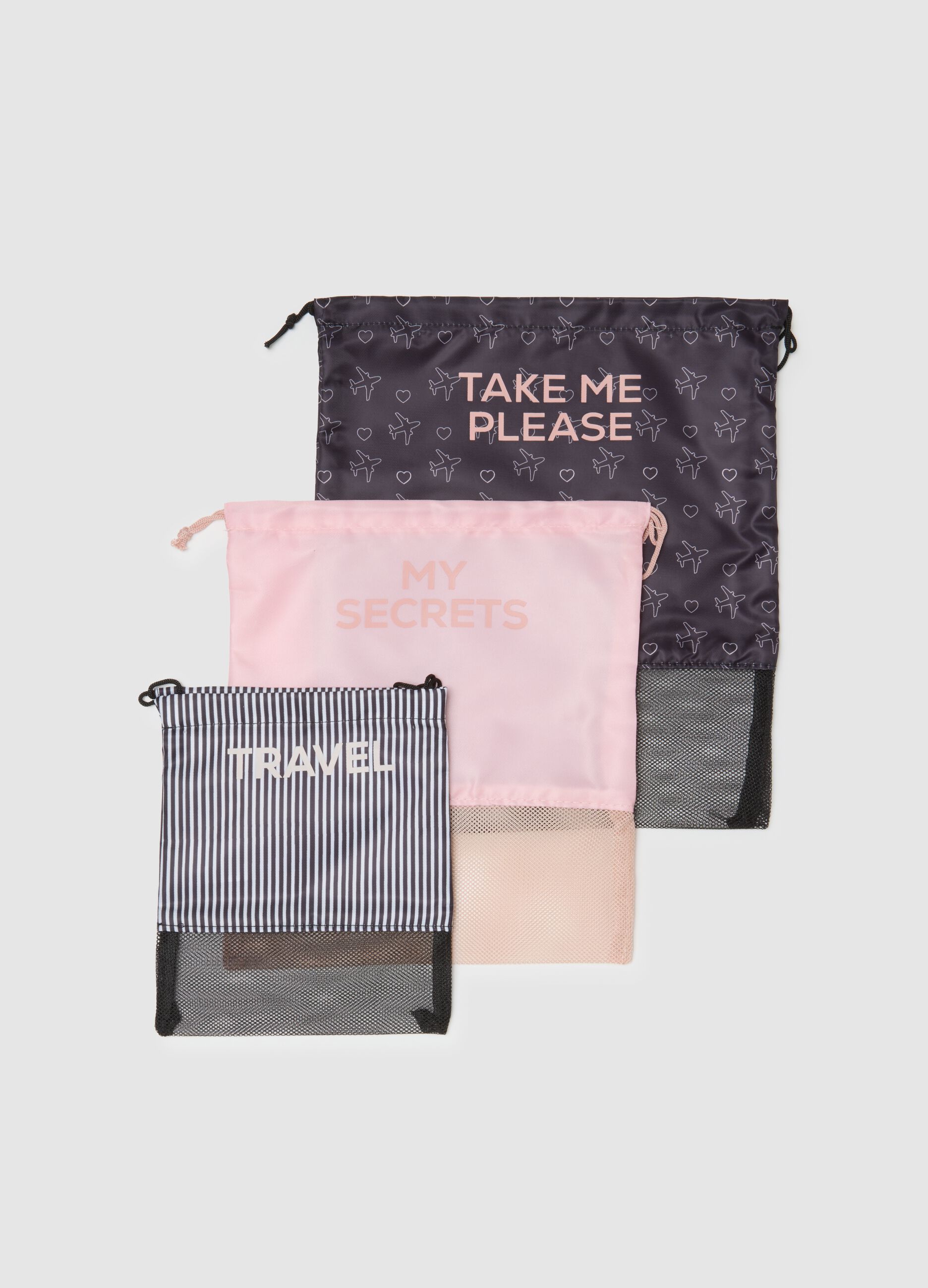Multicolour Bag Set with Prints