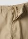 Beige cotton cargo Bermuda shorts, regular fit_5