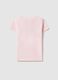 Girl's pink cotton blend t-shirt regular fit with print_1