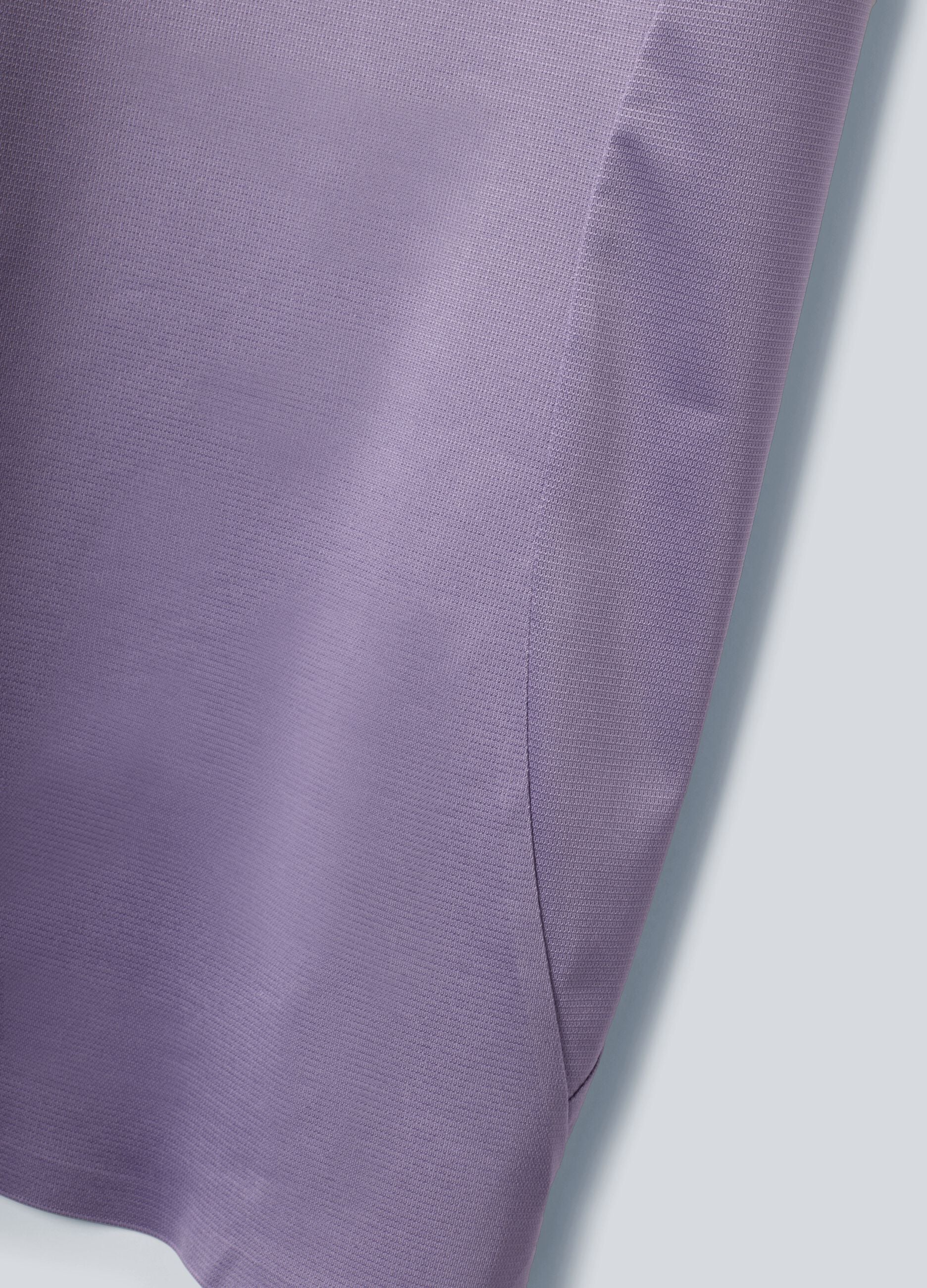 Polo sportiva viola in tessuto elasticizzato ALTAVIA COURT