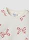 White and pink pure cotton sweatshirt and trousers set for baby girl_2