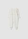 White organic cotton baby sleepsuit with feet_1
