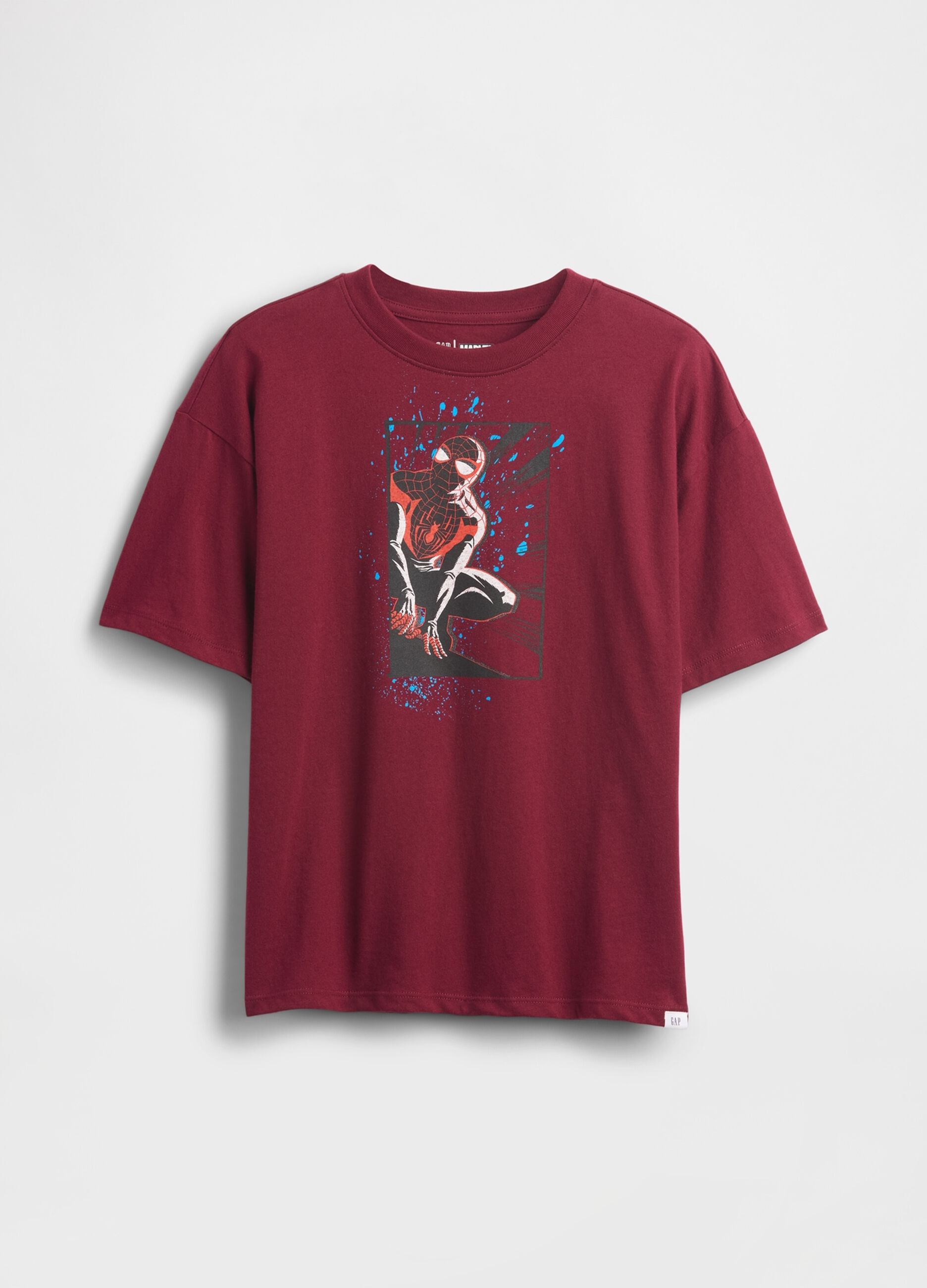 Red Cotton T-shirt with Marvel Print