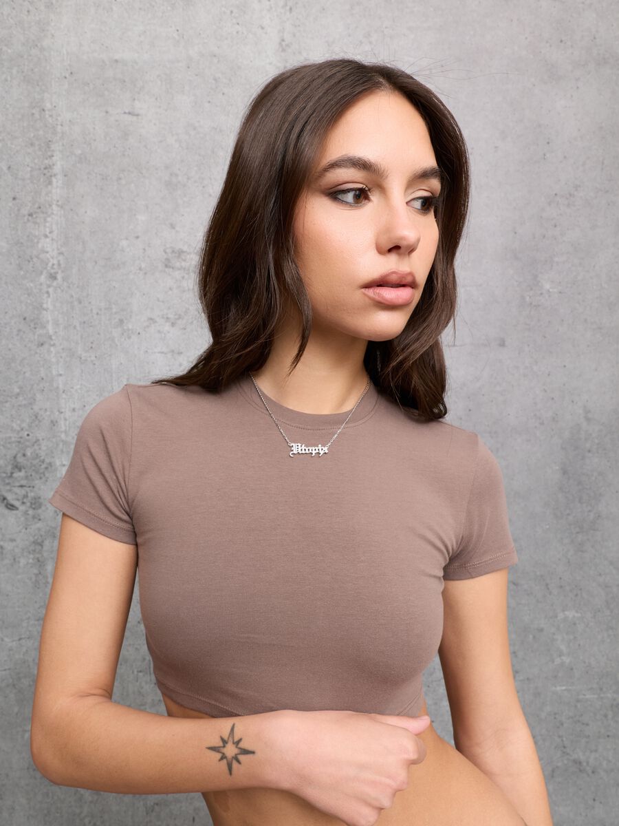 Crop T-shirt Mocha_3
