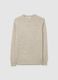 Beige Sweater in Acrylic and Wool Blend_4