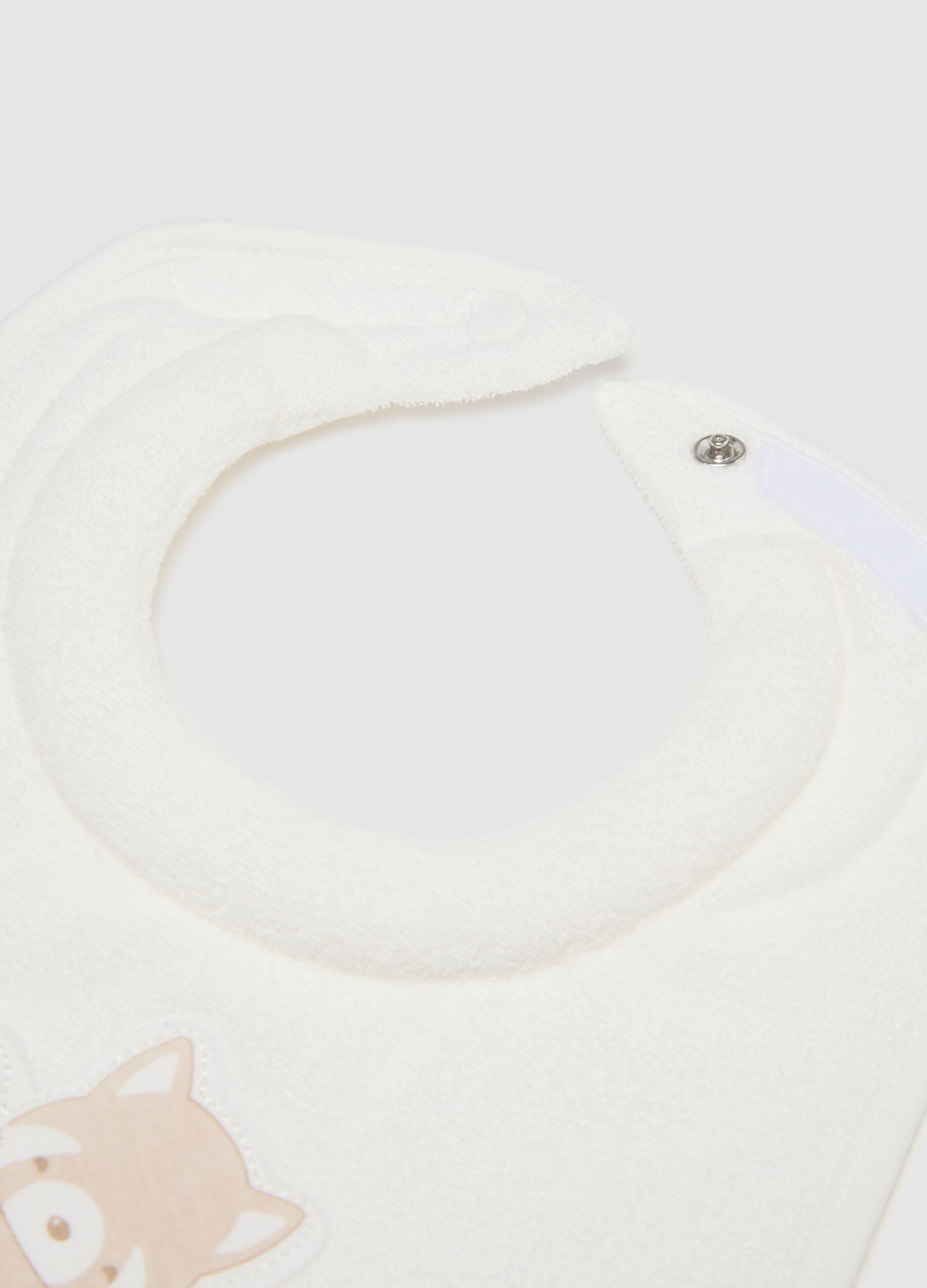 Two-pack of baby girl bibs in pure multicolour cotton