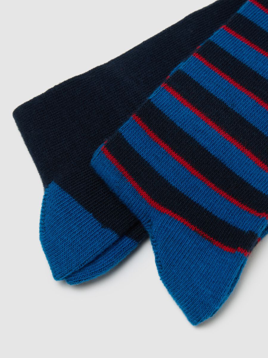 Tripack calze lunghe a righe multicolor da bambino in misto cotone_1