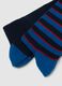 Multicolour stripe long socks tripack for children in cotton blend_1