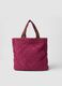 Pink cotton-blend bag with raised textured finish_1