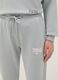 Grey cotton blend regular fit trousers with Everlast logo_3