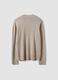 Beige viscose-blend ribbed high-neck jumper, regular fit_6