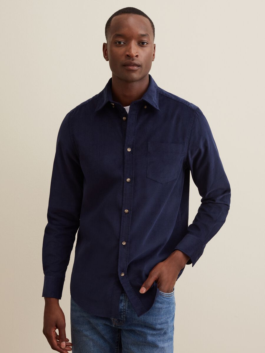 Corduroy shirt with pocket_0