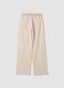 Jogger beige in misto cotone con coulisse regular fit_2