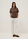 Brown pure cotton short-sleeve T-shirt_1
