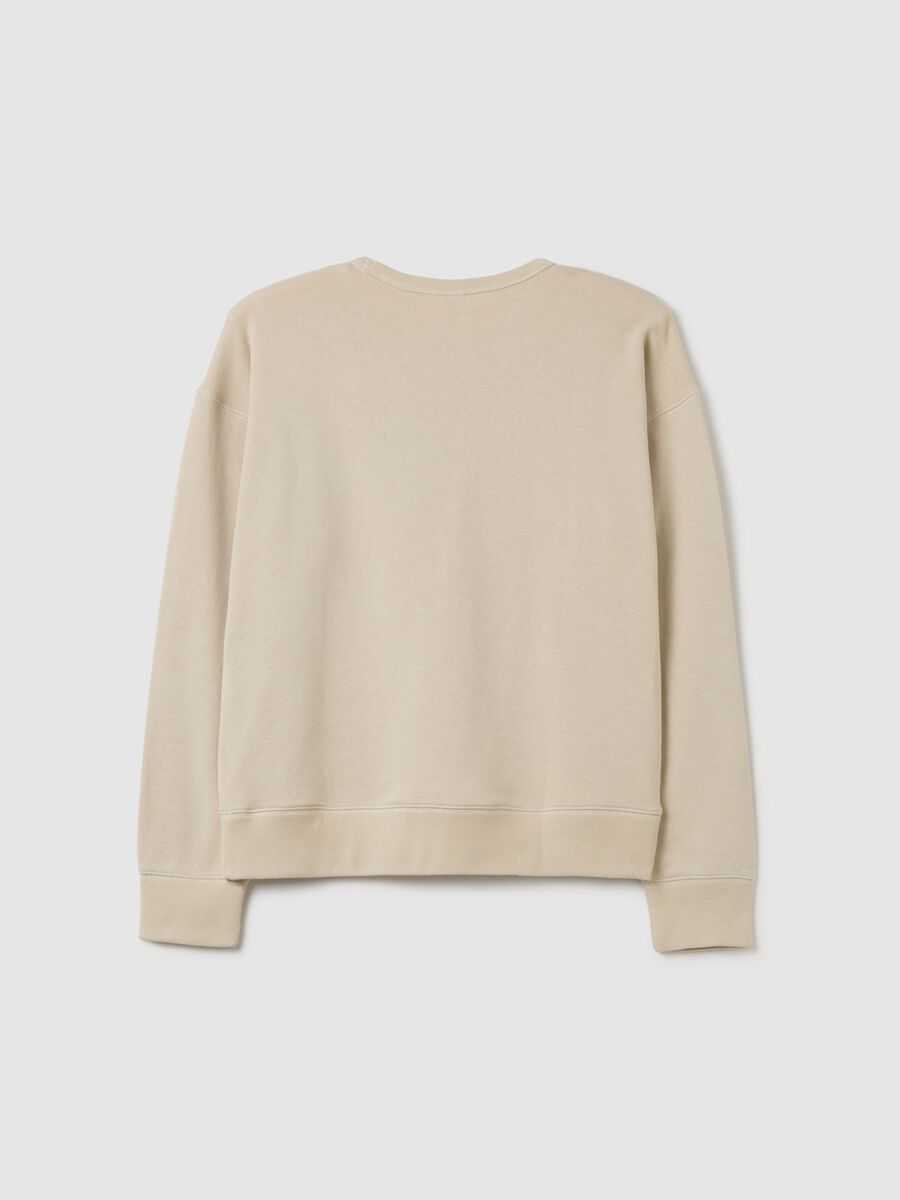 Sweatshirt with round neck and logo print_3