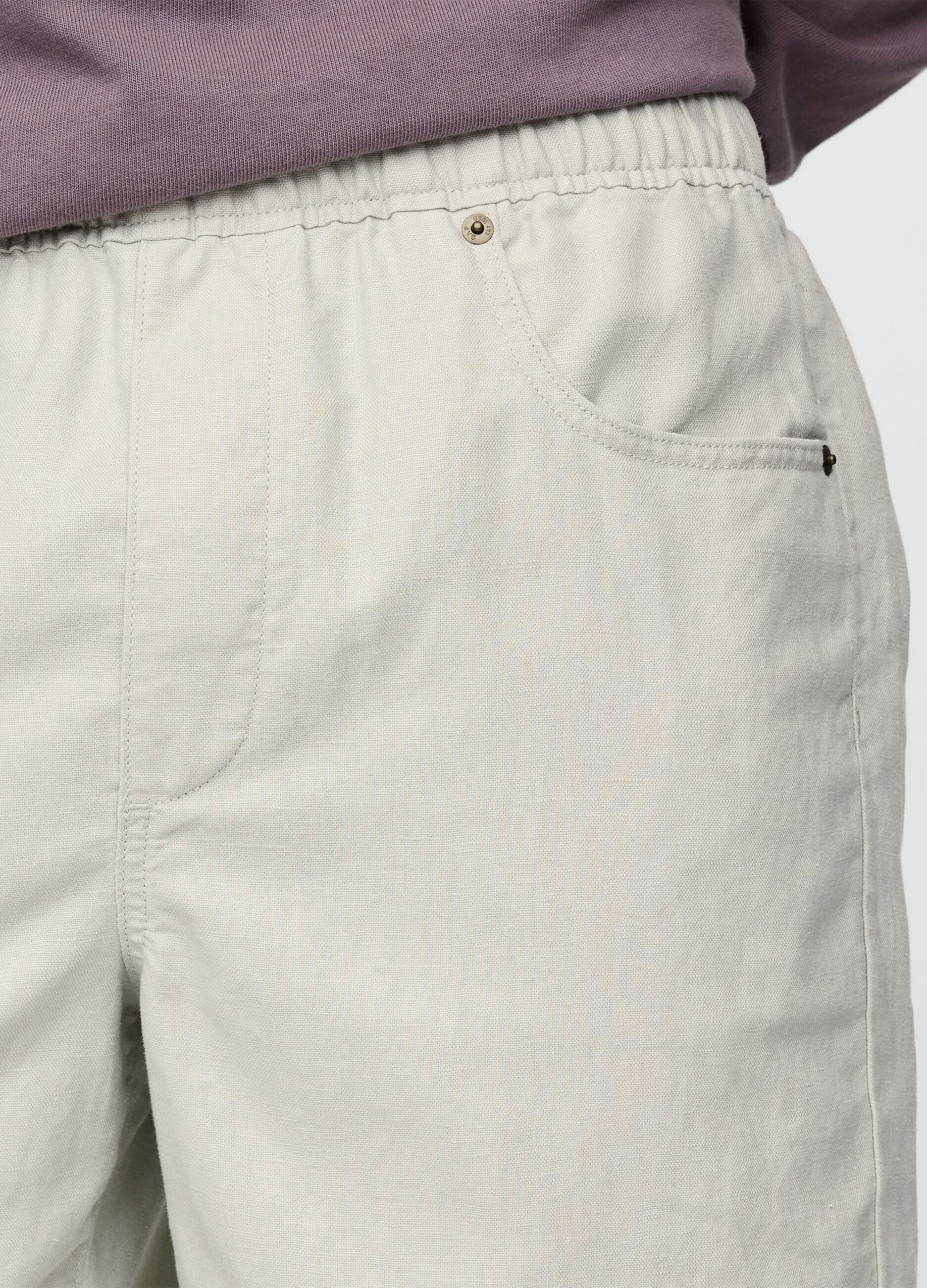 Beige Linen and Cotton Shorts by Gap