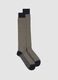 Navy blue long socks in stretch cotton_0