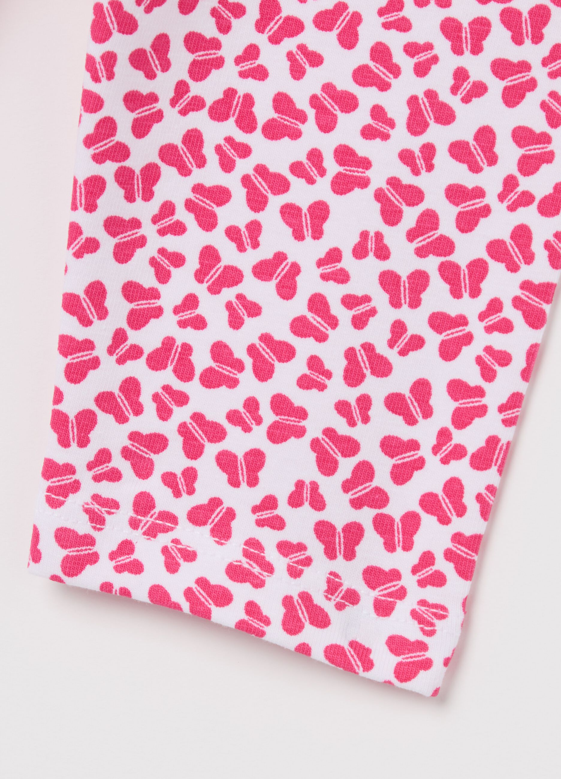 Printed stretch cotton leggings