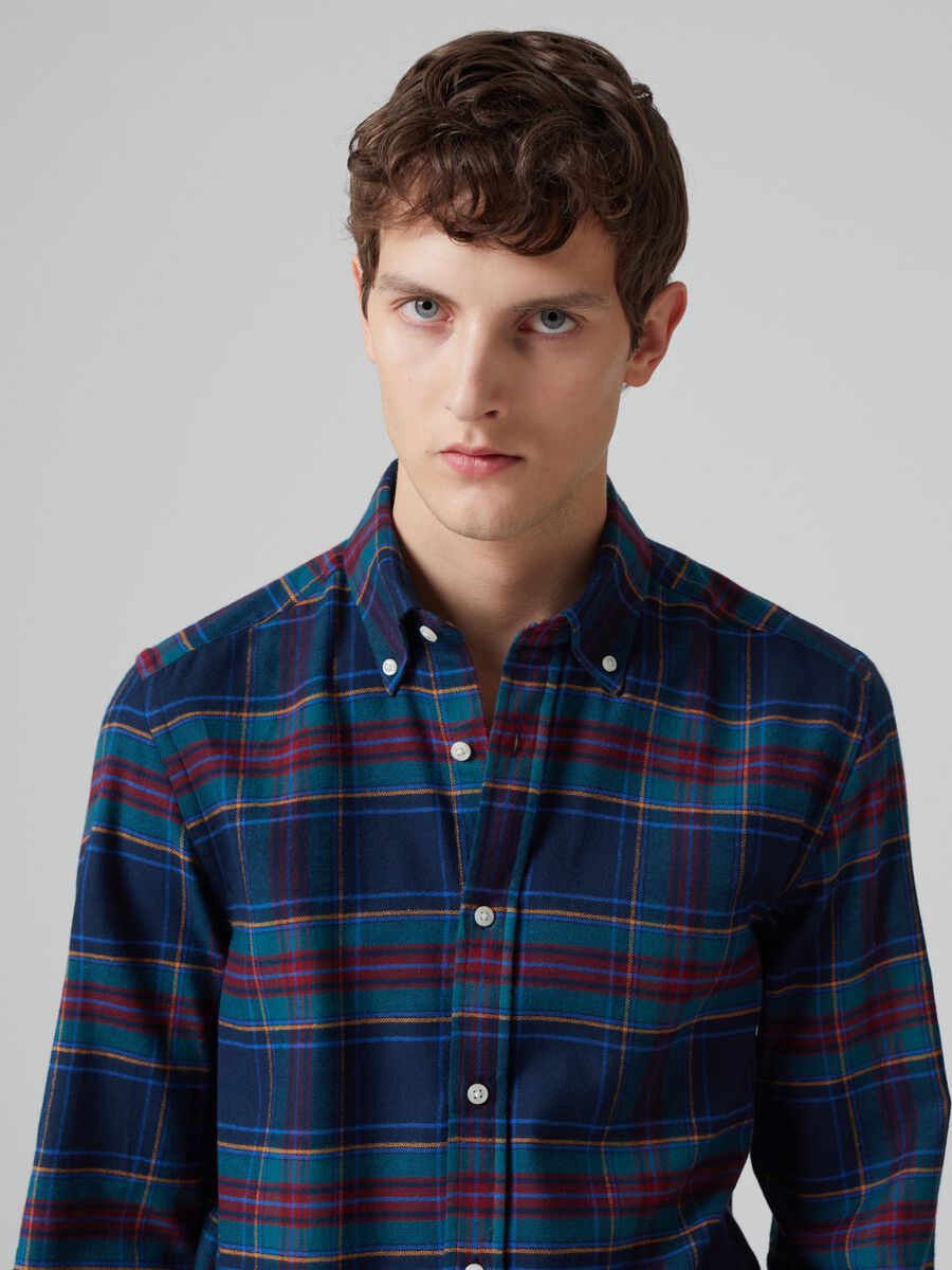 Camicia in flanella fantasia check_1